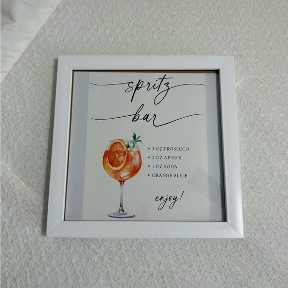 White Framed Spritz Bar Sign - Picture 2 of 3